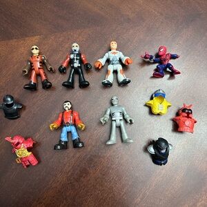 Imaginext Figures Lot Space Lumberjack Power Ranger Sky Racers Assorted